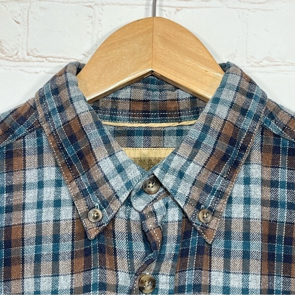 Outdoor Life Flannel Mens Size Medium Gray Plaid Long Sleeve Button Up - Picture 5 of 10